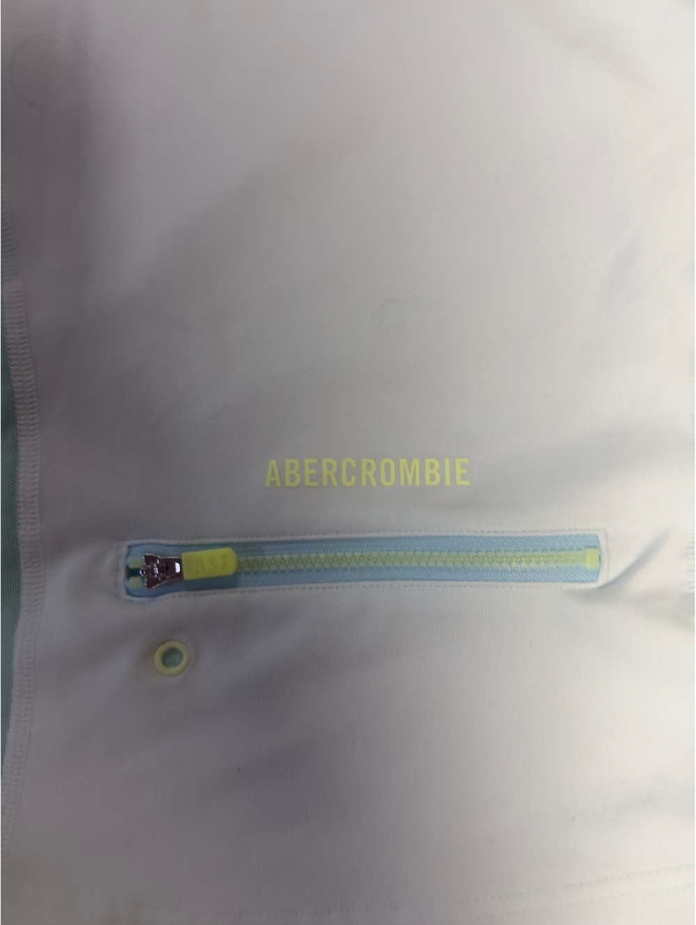 Abercrombie & Fitch Women's White and Light Blue Activewear Pullover Hoodie Size - Picture 6 of 6
